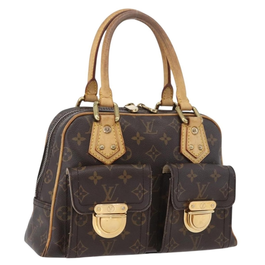 Louis Vuitton M40026 Manhattan PM Monogram Canvas Womens Handbag: Louis Vuitton M40026 Manhattan PM Monogram Canvas Womens Handbag Louis Vuitton Monogram Manhattan PM handbag in monogram canvas, made in France. This women's handbag is offered without the original bo