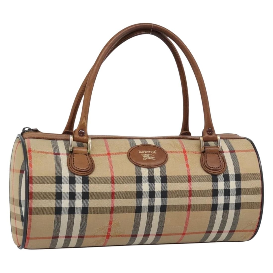 Burberrys Nova Check Canvas Hand Bag Beige Gold: Burberrys Nova Check Canvas Hand Bag Beige Gold Burberrys handbag in beige and gold canvas with a classic Nova Check design. Made in Italy, this women's handbag shows reasonable wear consistent with R