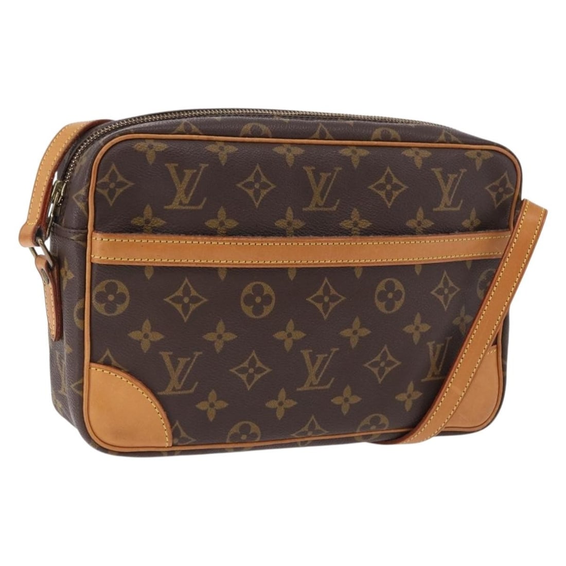 Louis Vuitton M51274 Trocadero 27 Monogram Canvas Shoulder Bag: Louis Vuitton M51274 Trocadero 27 Monogram Canvas Shoulder Bag Louis Vuitton Trocadero 27 shoulder bag in Monogram canvas, made in France. This women's bag shows heavy use with visible wear throughout