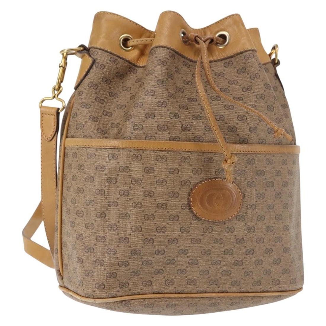 GUCCI Micro GG Supreme Shoulder Bag PVC Beige Gold 001 904 0791 Made in Italy: GUCCI Micro GG Supreme Shoulder Bag PVC Beige Gold 001 904 0791 Made in Italy Elevate your accessory collection with this GUCCI Micro GG Supreme Shoulder Bag, a blend of style and functionality. Craft