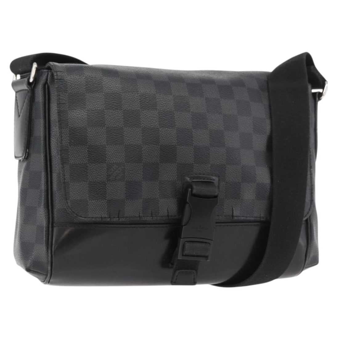 Louis Vuitton Damier Graphite N41457 Shoulder Bag France: Louis Vuitton Damier Graphite N41457 Shoulder Bag France This is a Louis Vuitton Damier Graphite Messenger PM shoulder bag, crafted from Damier Graphite canvas. The bag features a compact design with 