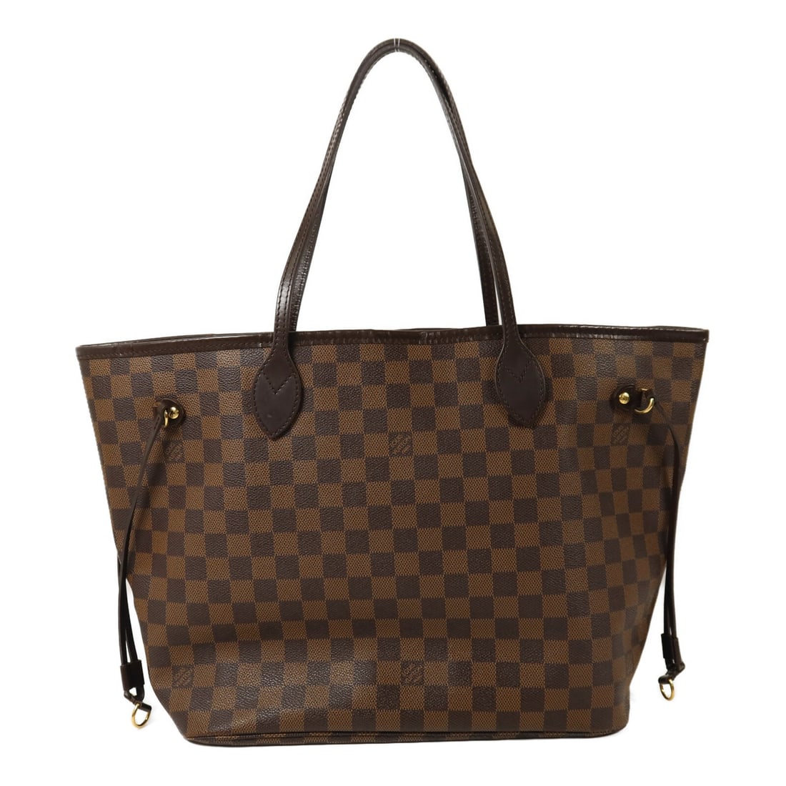 Louis Vuitton Neverfull MM N51105 Brown Damier Tote Bag: Louis Vuitton Neverfull MM N51105 Brown Damier Tote Bag Louis Vuitton Neverfull MM tote bag in Damier brown PVC coated canvas. This women's regular-size bag is made in France and features a brown exte