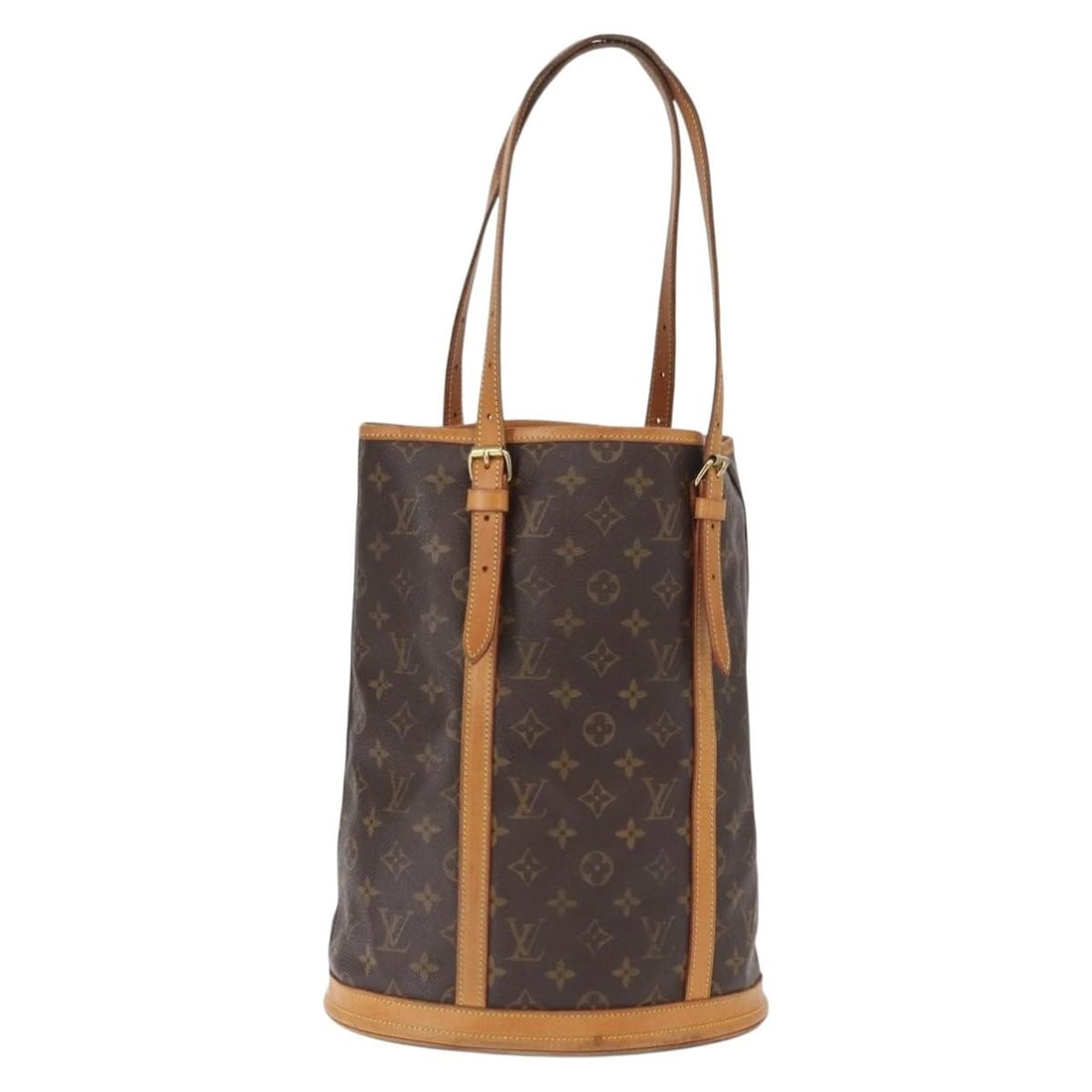 Louis Vuitton M42236 Bucket GM Monogram Canvas Shoulder Bag: Louis Vuitton M42236 Bucket GM Monogram Canvas Shoulder Bag Authentic Louis Vuitton Monogram Bucket GM shoulder bag in monogram canvas. This women's bag was made in France and features an adjustable s