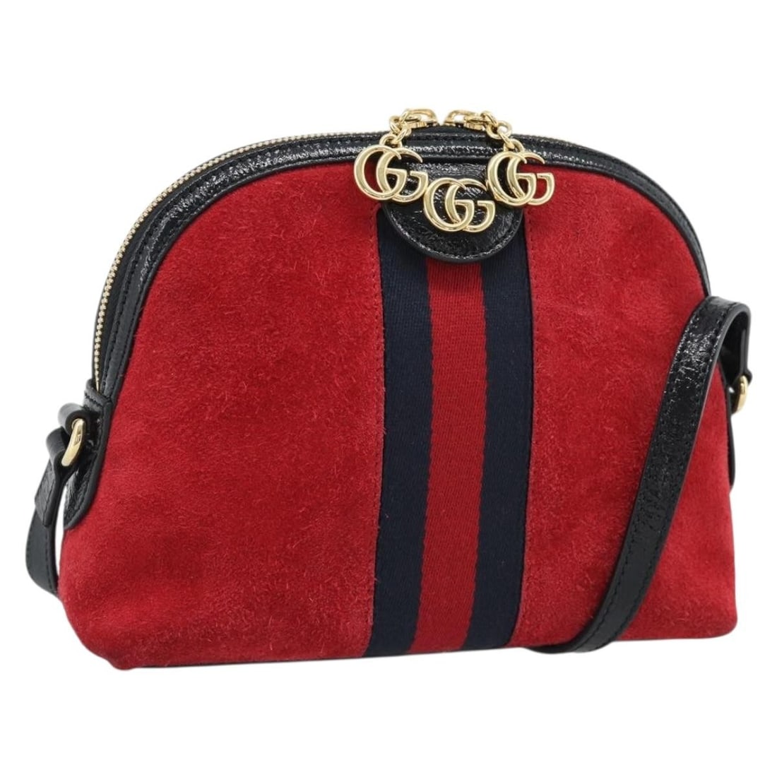 GUCCI 499621 Ophidia leather shoulder bag red with gold tone: GUCCI 499621 Ophidia leather shoulder bag red with gold tone Gucci Ophidia Sherry Line shoulder bag in red leather with gold-tone accents. Made in Italy, this women's shoulder bag is offered as photog