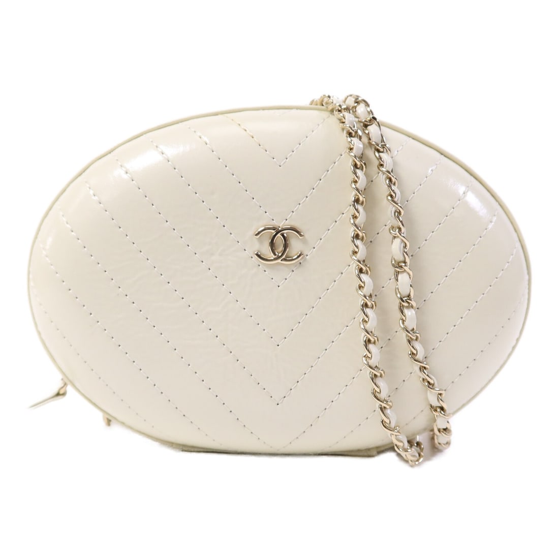 CHANEL La Pausa CC Shoulder Bag Ivory White Calfskin GHW (1 of 15)