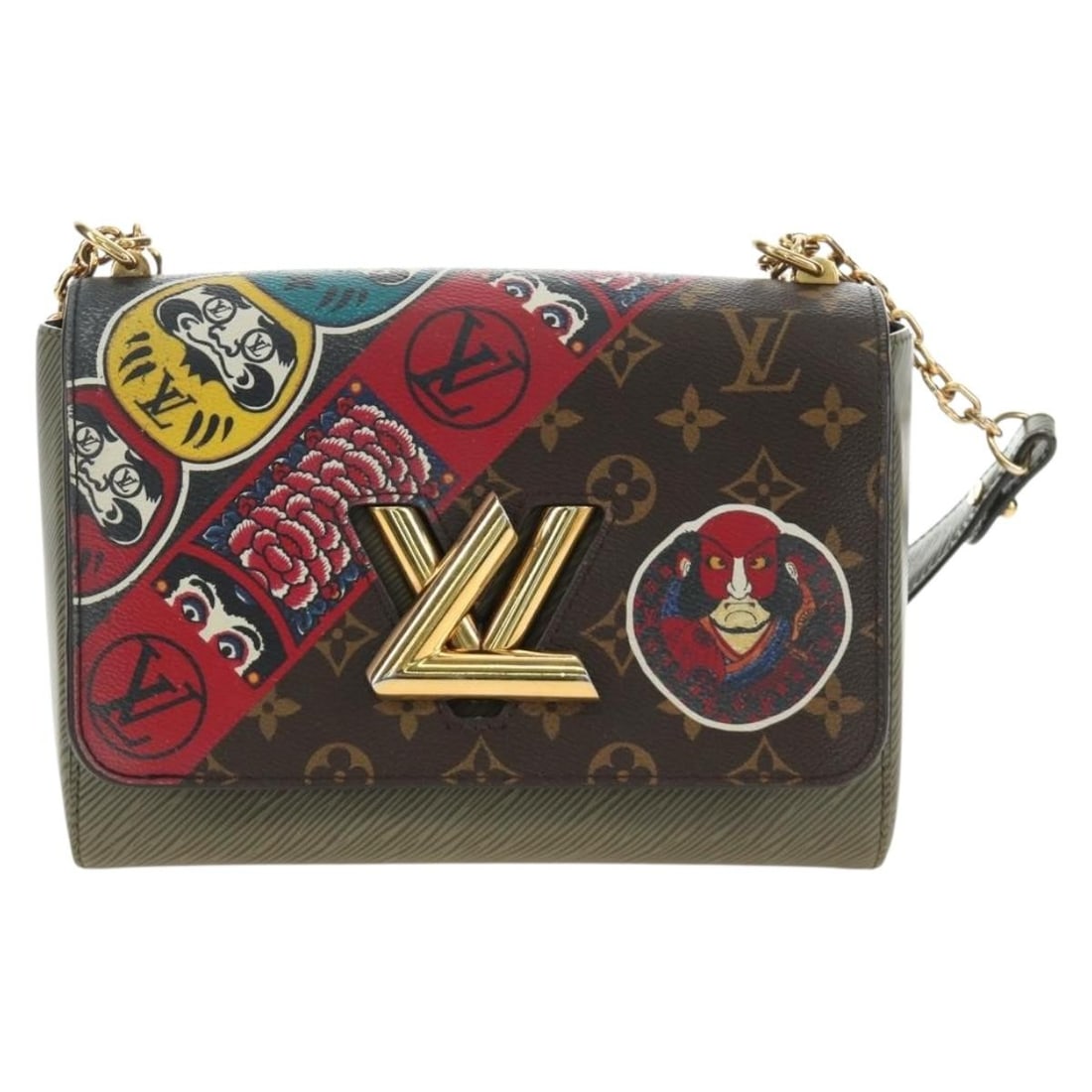 Louis Vuitton M67270 Twist MM Monogram Canvas Shoulder Bag: Louis Vuitton M67270 Twist MM Monogram Canvas Shoulder Bag Louis Vuitton Monogram Kabuki Twist MM shoulder bag in monogram canvas, made in France. This women's shoulder bag includes a dust bag and mir
