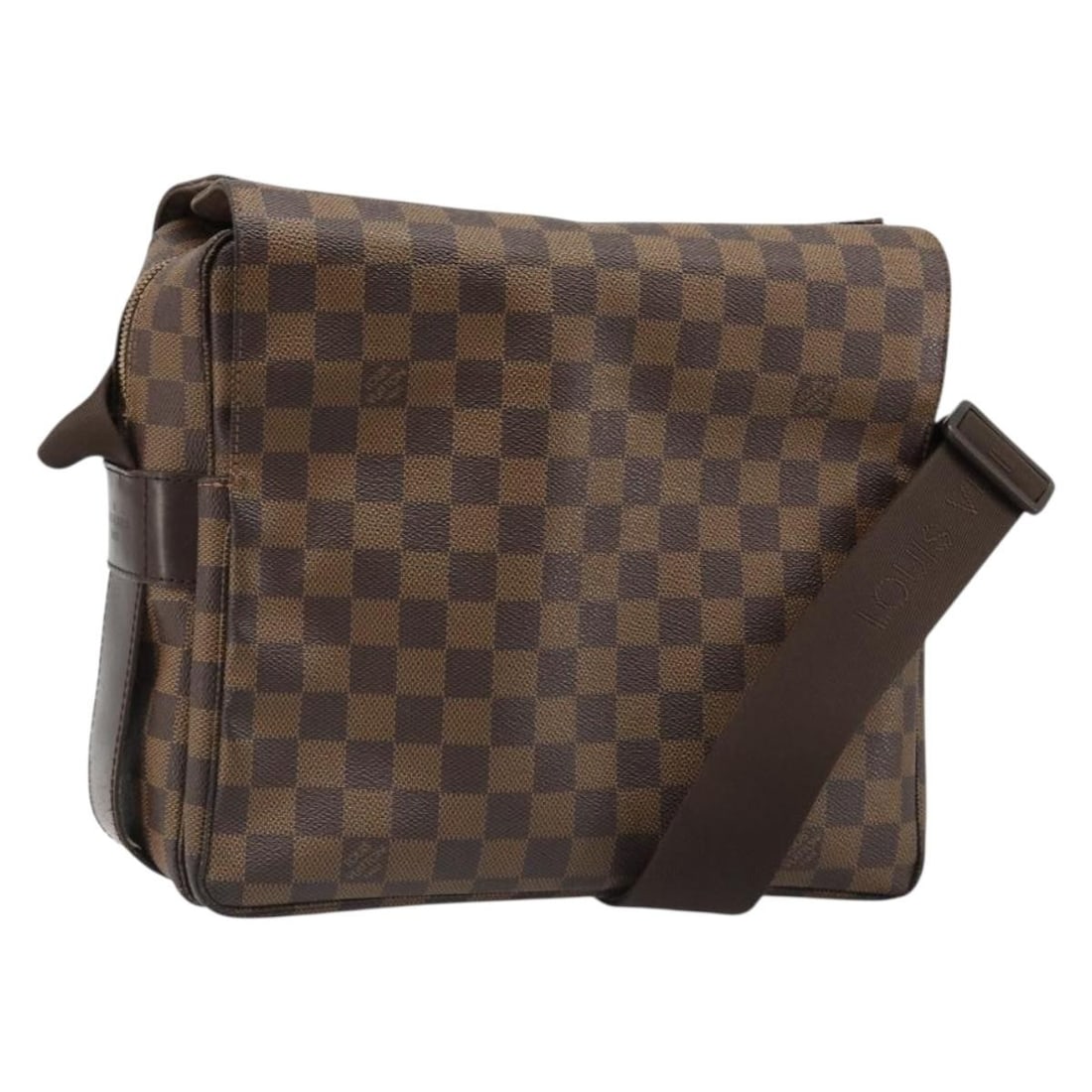 Louis Vuitton N45255 Naviglio Damier Ebene Canvas Shoulder Bag: Louis Vuitton N45255 Naviglio Damier Ebene Canvas Shoulder Bag Louis Vuitton Naviglio shoulder bag in Damier Ebene canvas. This women's bag is made in France and includes an adjustable shoulder strap.