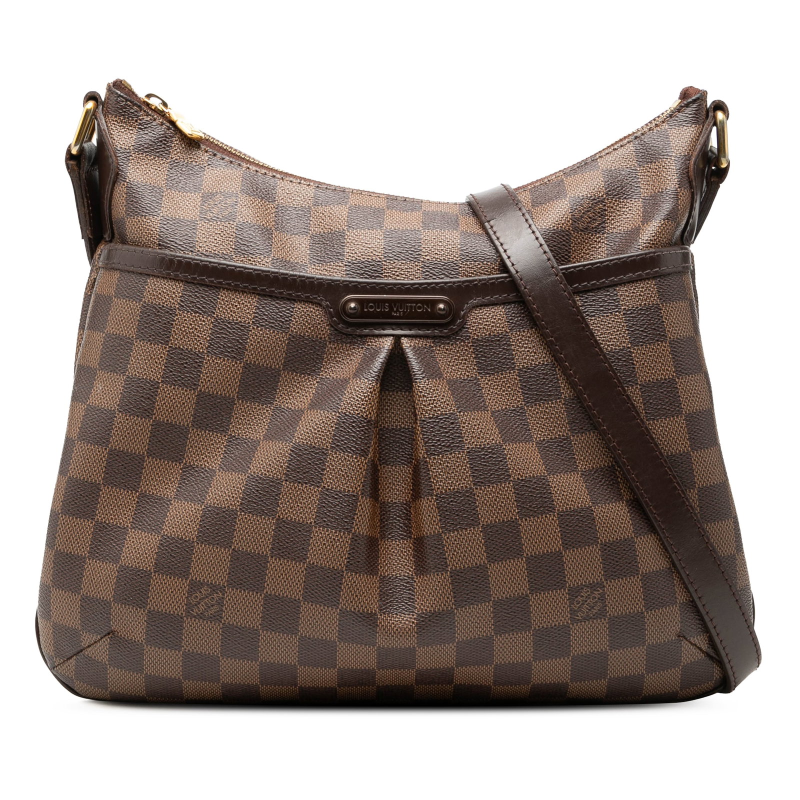 Louis Vuitton Bloomsbury PM Damier Ebene Brown Bag: Louis Vuitton Bloomsbury PM Damier Ebene Brown Bag The Louis Vuitton Damier Ebene Bloomsbury PM is a stylish shoulder bag crafted from signature Damier Ebene canvas with leather trim. It features a fl