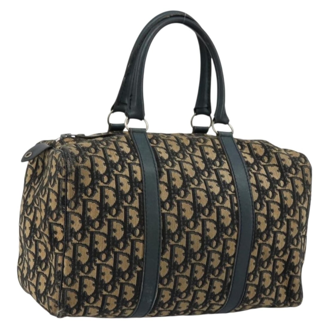 Christian Dior Navy Silver Trotter Canvas Tote Bag France: Christian Dior Navy Silver Trotter Canvas Tote Bag France This Christian Dior Trotter Canvas Hand Bag features a navy and silver color scheme with the iconic Trotter canvas material. Designed for wome