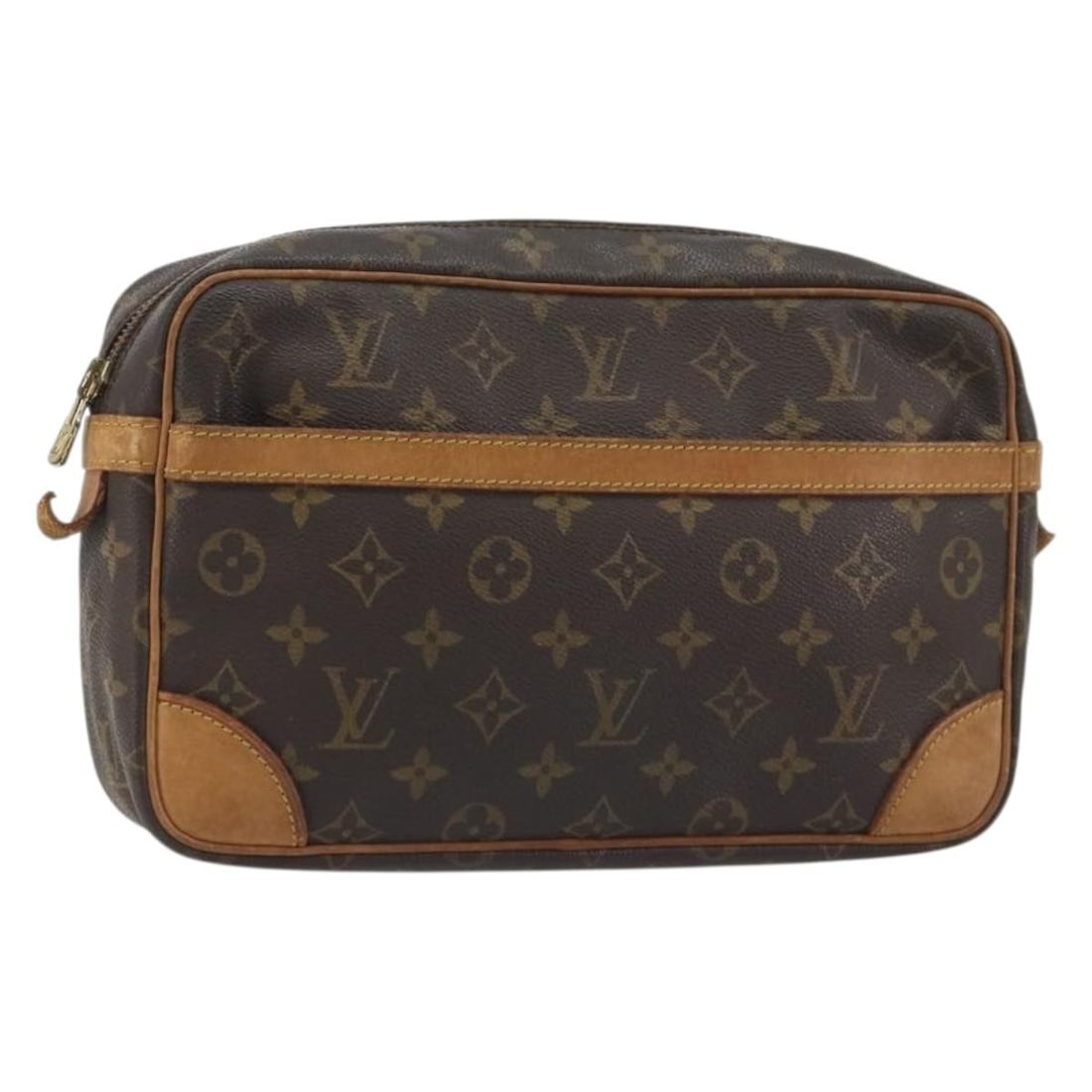 Louis Vuitton M51845 Compiegne 28 Monogram Canvas Clutch Bag: Louis Vuitton M51845 Compiegne 28 Monogram Canvas Clutch Bag Louis Vuitton Monogram Compiegne 28 clutch bag in Monogram Canvas, made in France. This women's clutch is a heavily used authentic piece wi