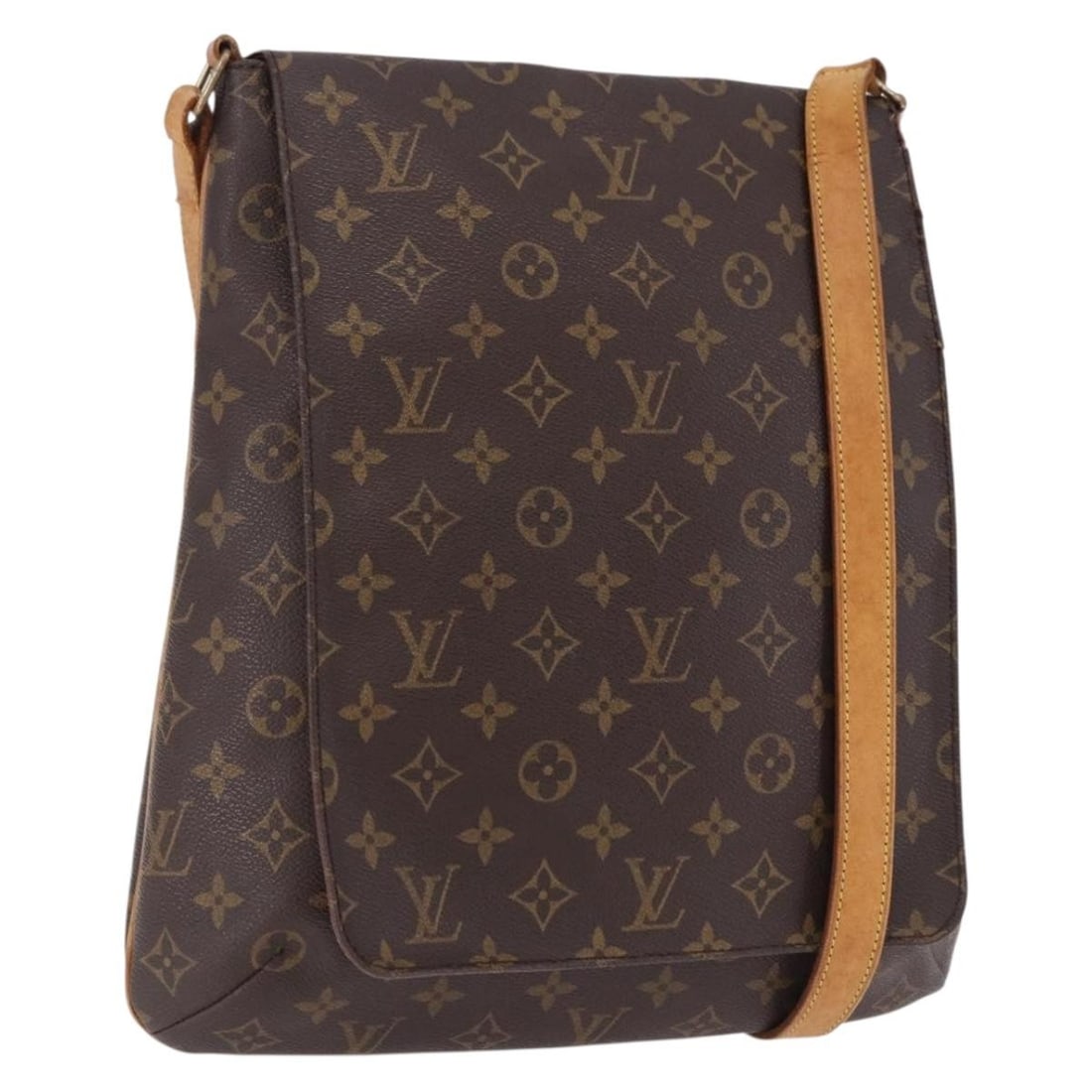 Louis Vuitton M51256 Musette Monogram Canvas Shoulder Bag France: Louis Vuitton M51256 Musette Monogram Canvas Shoulder Bag France Authentic Louis Vuitton Musette shoulder bag in Monogram canvas, model M51256, made in France. This women's shoulder bag is sold as pho