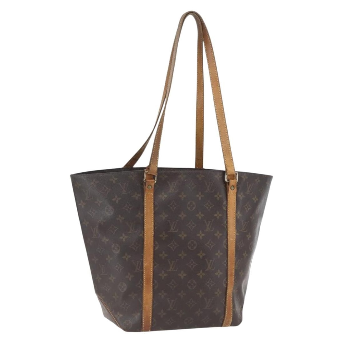 Louis Vuitton Monogram Canvas Sac Shopping Tote M51108 France: Louis Vuitton Monogram Canvas Sac Shopping Tote M51108 France This Louis Vuitton Monogram Sac Shopping Tote Bag (model M51108) features the iconic monogram canvas and is crafted in France. The tote of