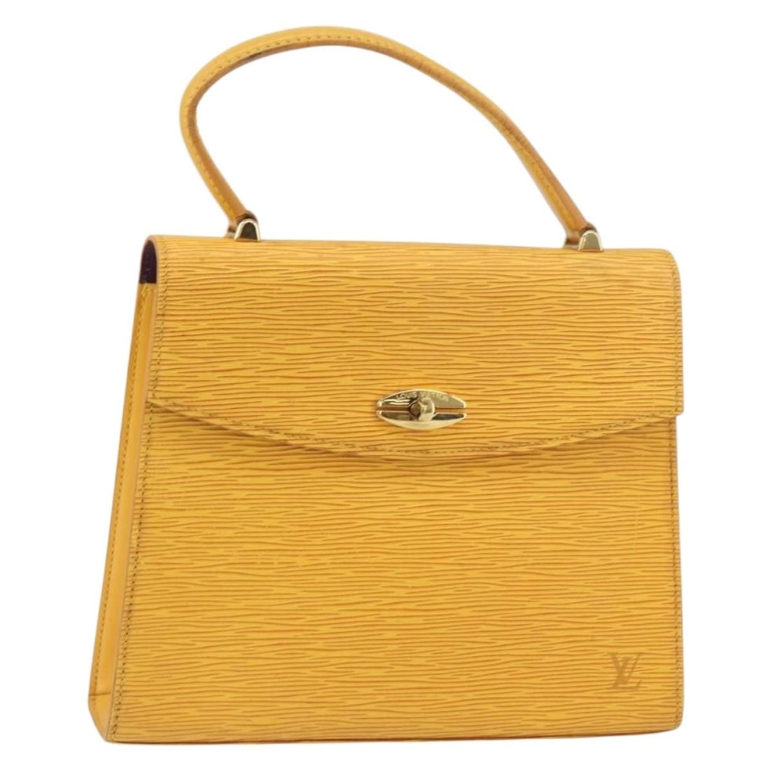 LOUIS VUITTON Epi Malesherbes Hand Bag Tassili Yellow M52379 Auth: LOUIS VUITTON Epi Malesherbes Hand Bag Tassili Yellow M52379 Auth This authentic Louis Vuitton Epi Malesherbes Hand Bag in a vibrant Tassili Yellow and Jonne color combination is a stylish accessory f