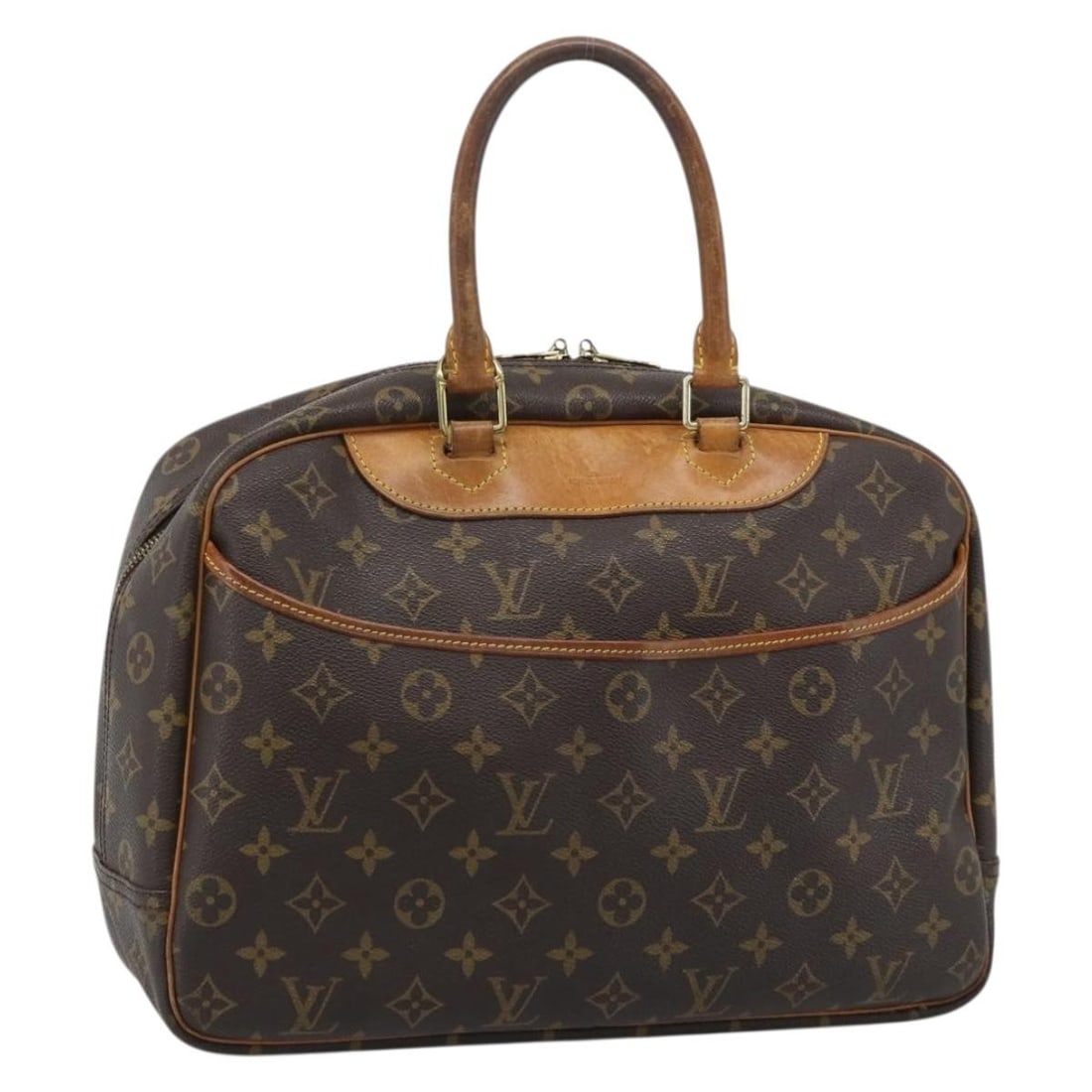 Louis Vuitton Deauville Monogram Canvas Handbag M47270 France: Louis Vuitton Deauville Monogram Canvas Handbag M47270 France Louis Vuitton Deauville handbag in Monogram canvas, made in France. This women's handbag includes the bag only; item box and dust bag are 