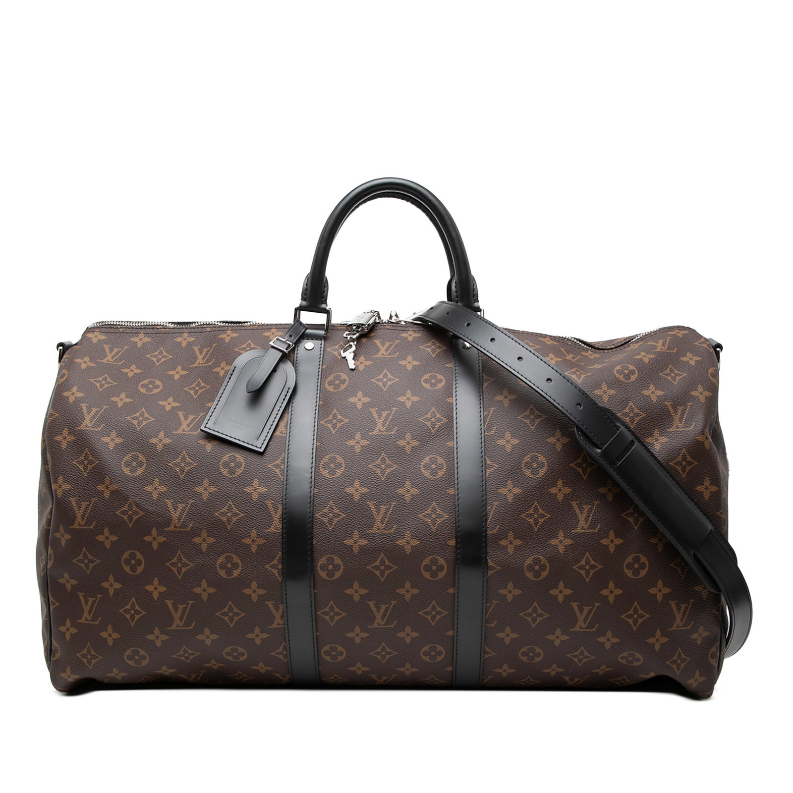 Louis Vuitton Keepall Bandouliere 55 Monogram Macassar Travel Bag: Louis Vuitton Keepall Bandouliere 55 Monogram Macassar Travel Bag Louis Vuitton Monogram Macassar Keepall Bandouliere 55 travel bag featuring the Monogram Macassar design with a canvas body, leather t