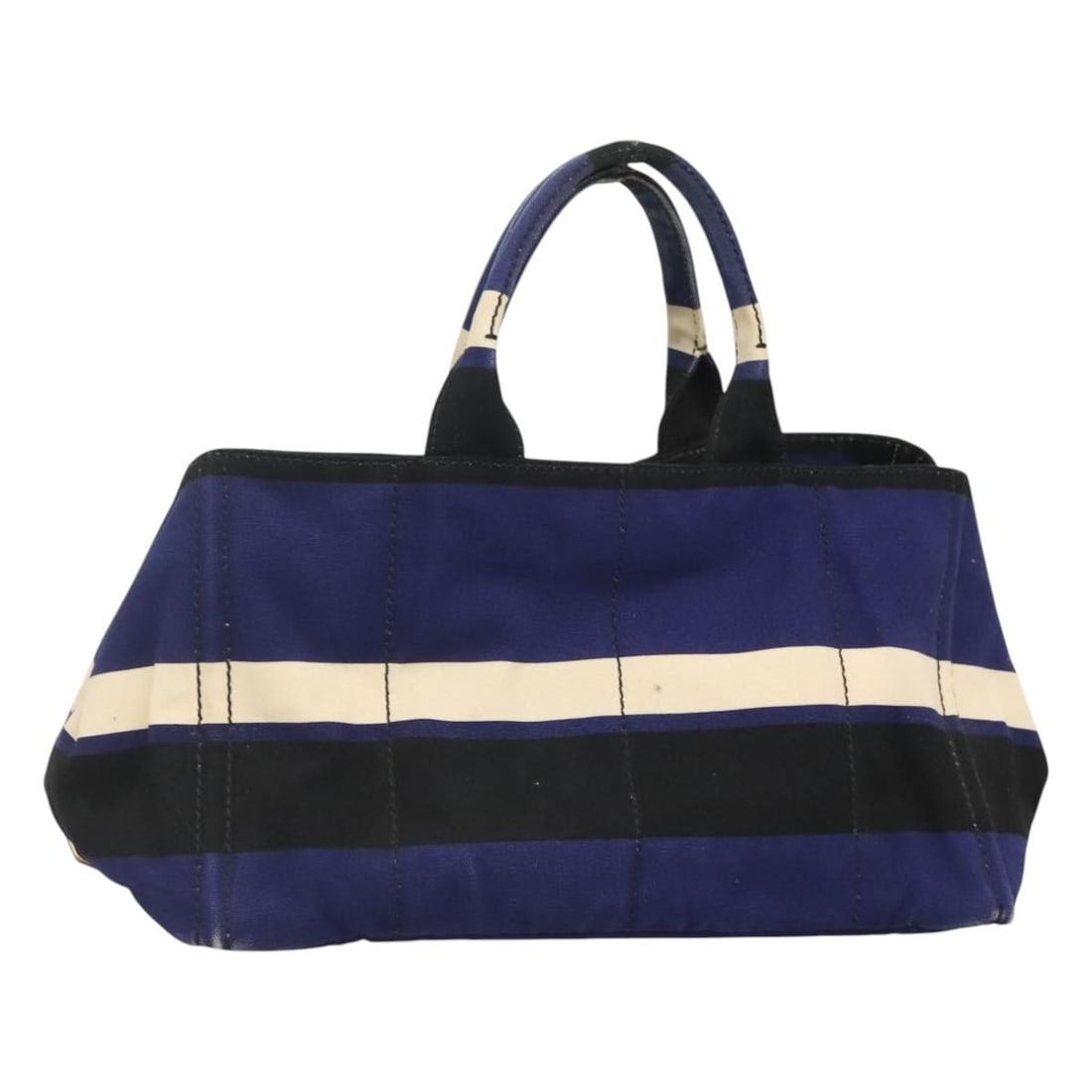 Prada Canapa GM Canvas Tote Blue Gold Italy: Prada Canapa GM Canvas Tote Blue Gold Italy Prada Canapa GM handbag in blue and gold canvas, made in Italy. This women's handbag is offered without the original item box or dust bag; only the item sho
