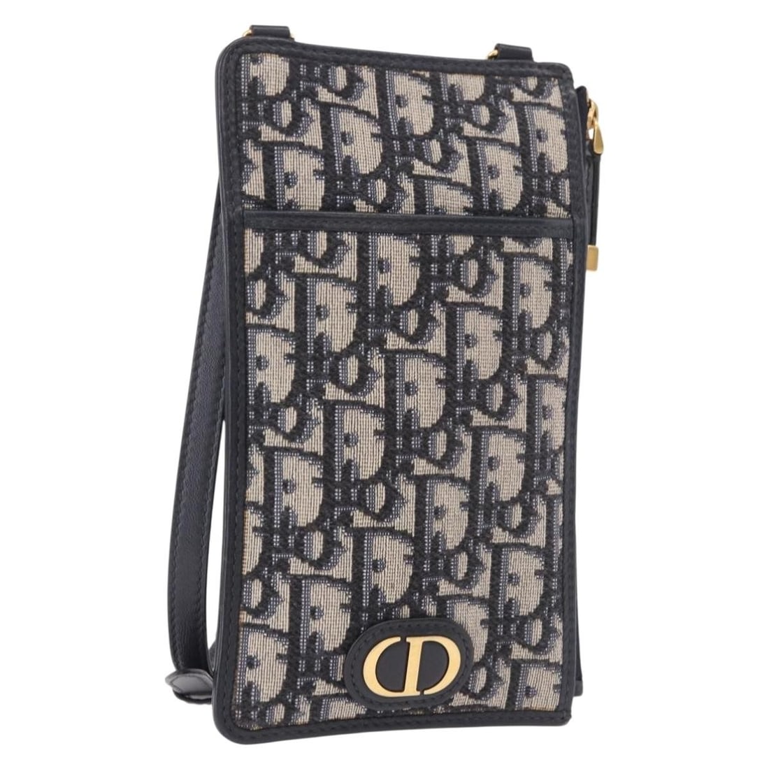 Christian Dior Montaigne Shoulder Bag in Navy Gold Trotter Canvas: Christian Dior Montaigne Shoulder Bag in Navy Gold Trotter Canvas Christian Dior Montaigne shoulder bag in navy and gold Trotter canvas. Made in Italy, this women's bag is offered as the item only; bo