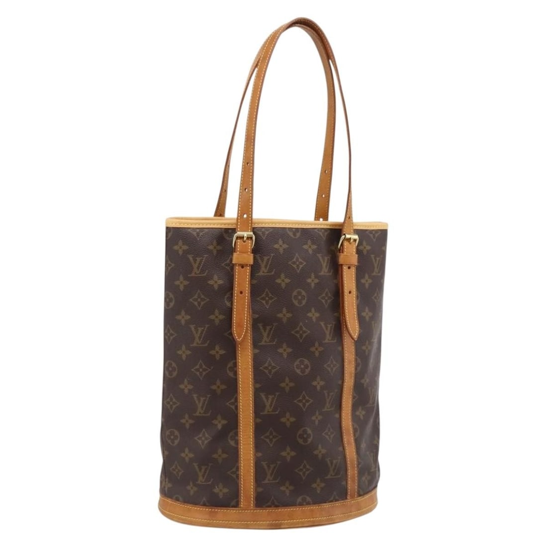 Louis Vuitton M42236 Bucket GM Monogram Canvas Shoulder Bag: Louis Vuitton M42236 Bucket GM Monogram Canvas Shoulder Bag Louis Vuitton Monogram Bucket GM shoulder bag in monogram canvas. This women's shoulder bag is made in France and includes only the bag show