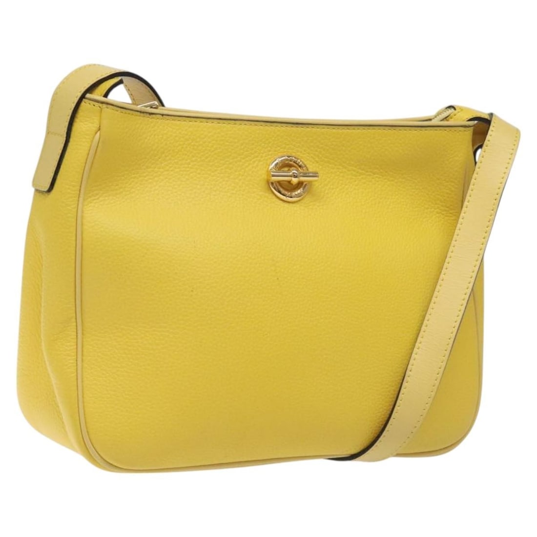 CELINE Leather Shoulder Bag in Gold Yellow Made in France: CELINE Leather Shoulder Bag in Gold Yellow Made in France CELINE shoulder bag in leather with a gold/yellow exterior. Made in France, this women's bag measures approximately 25 cm W x 18 cm H x 8 cm D