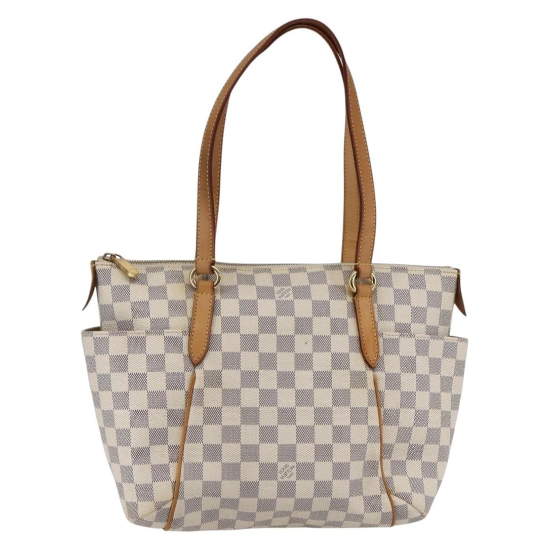 Louis Vuitton N41280 Totally PM Damier Azur Canvas Tote: Louis Vuitton N41280 Totally PM Damier Azur Canvas Tote Louis Vuitton Totally PM tote bag in Damier Azur canvas. This women's tote was made in France and features a shoulder-carry design. The sale inc