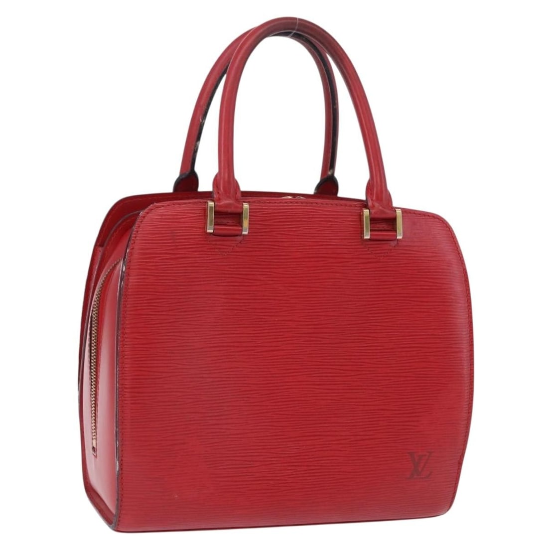Louis Vuitton M52057 Pont Neuf Red Epi Leather Handbag: Louis Vuitton M52057 Pont Neuf Red Epi Leather Handbag Louis Vuitton Pont Neuf handbag in red Epi leather. This women's handbag is made in France and comes as the bag only; the item box and dust bag a