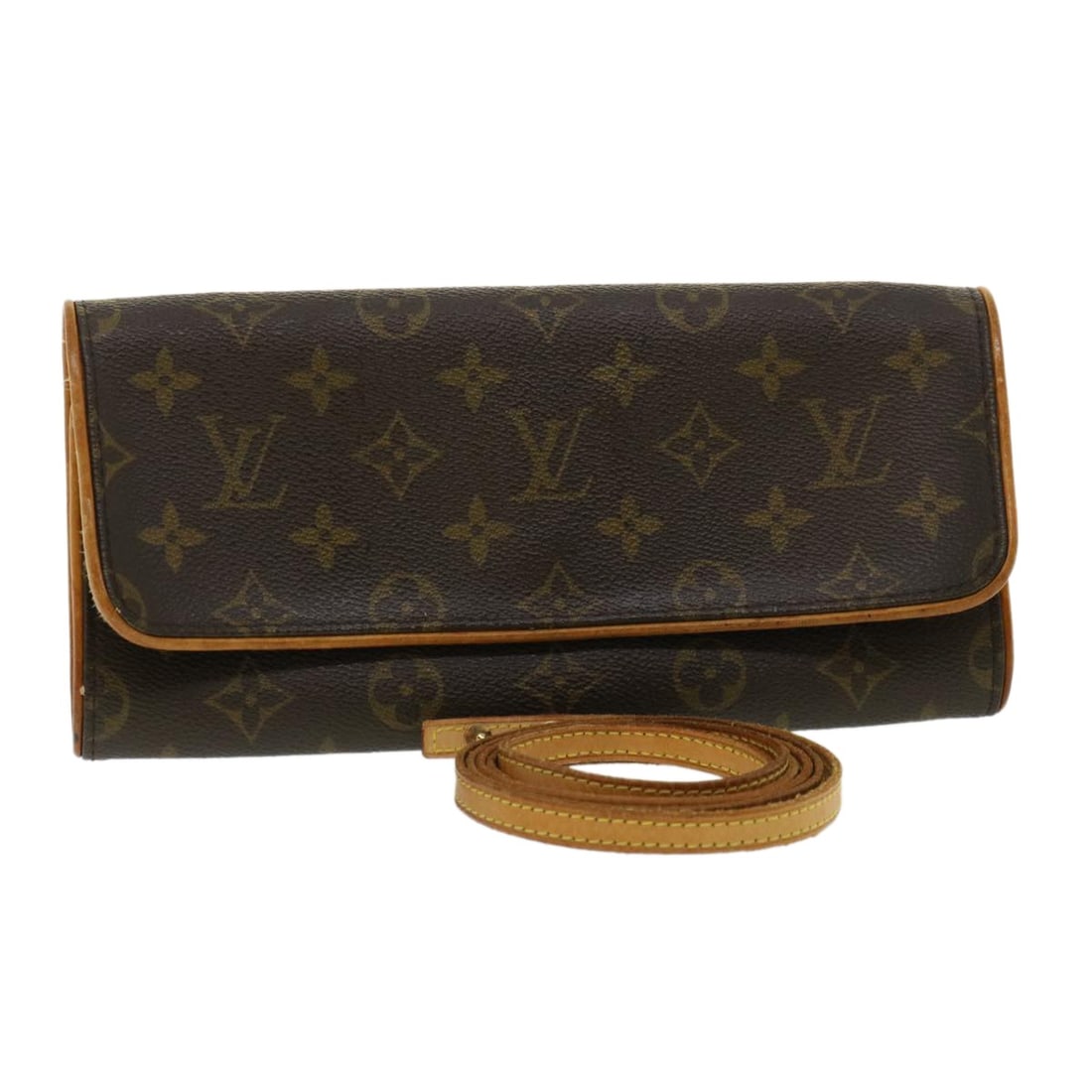 Louis Vuitton M51852 Pochette Twin GM Monogram Canvas Shoulder Bag: Louis Vuitton M51852 Pochette Twin GM Monogram Canvas Shoulder Bag Louis Vuitton Pochette Twin GM shoulder bag in Monogram canvas, made in Spain. This women's bag includes a shoulder strap and shows h