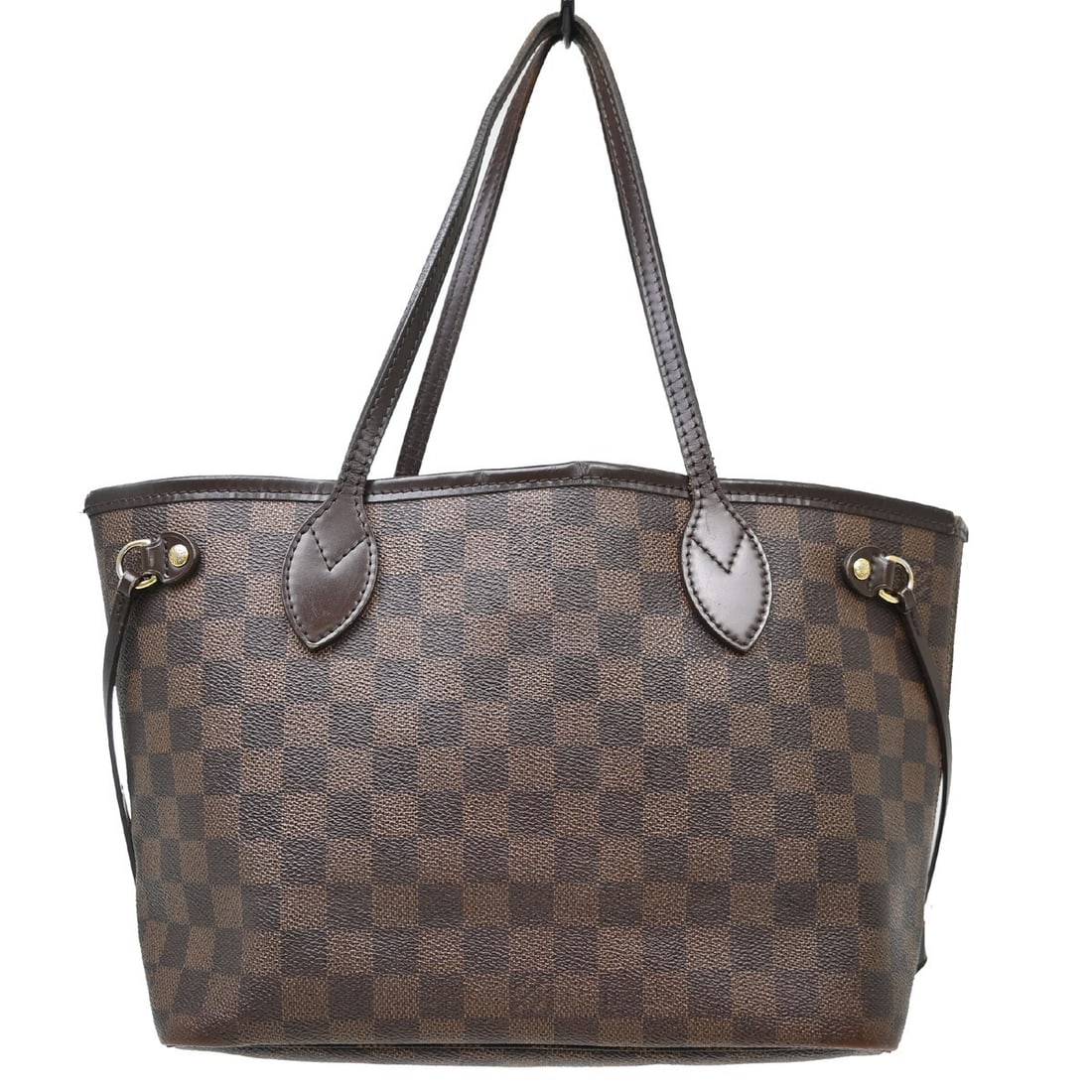 Louis Vuitton Neverfull PM Damier Ebene Tote Bag N51109: Louis Vuitton Neverfull PM Damier Ebene Tote Bag N51109 Louis Vuitton Neverfull PM tote handbag in Damier canvas and leather with a brown Ebene exterior and red lining. This women's medium tote featur