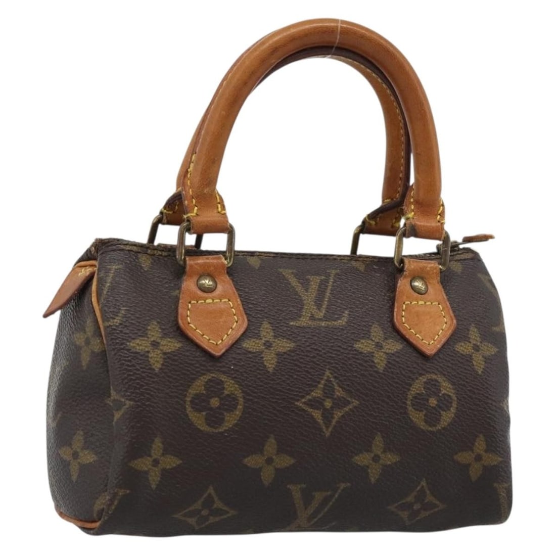 Louis Vuitton M41534 Mini Speedy Monogram Canvas Handbag: Louis Vuitton M41534 Mini Speedy Monogram Canvas Handbag Compact Louis Vuitton Mini Speedy handbag in Monogram canvas, made in France. This women's hand bag is offered without the original box or dust