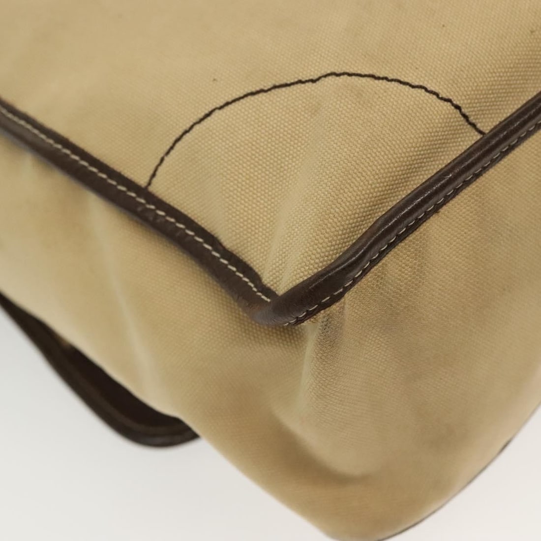 Prada Vintage Beige Canvas Shoulder Bag - 10