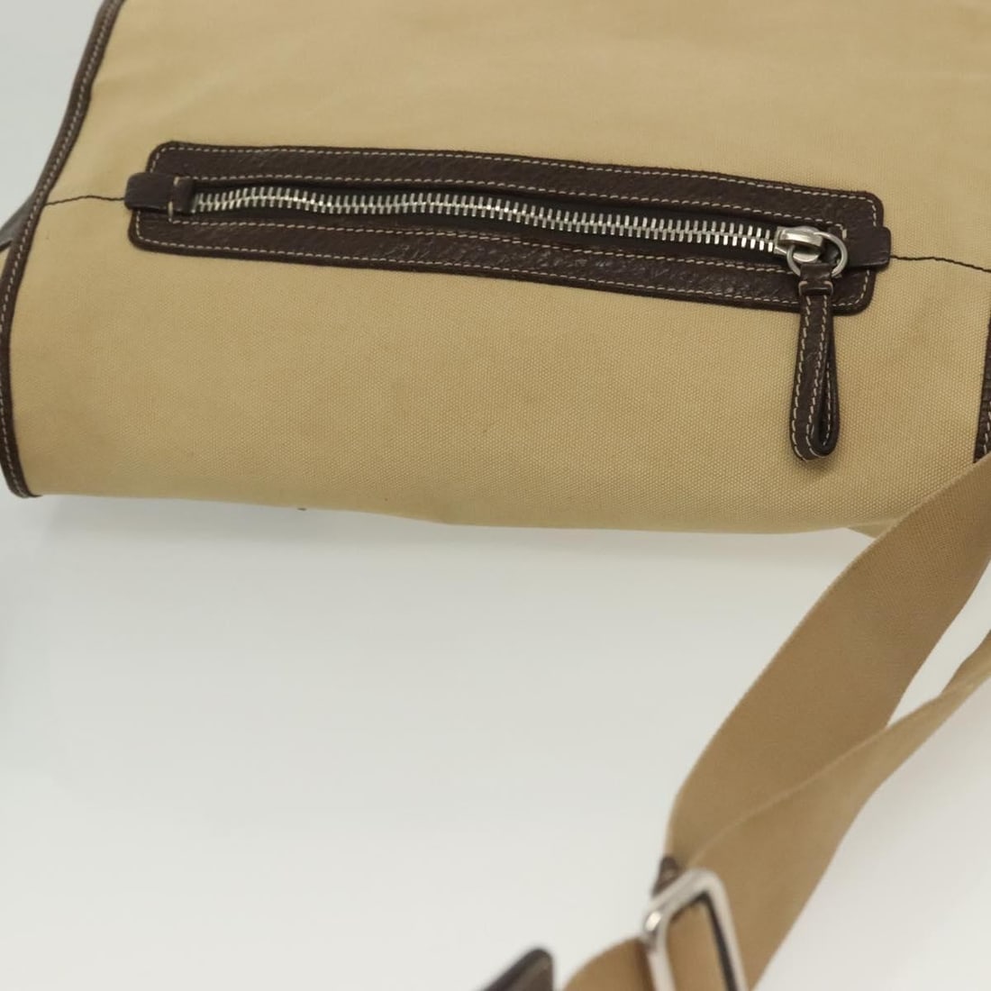 Prada Vintage Beige Canvas Shoulder Bag - 17