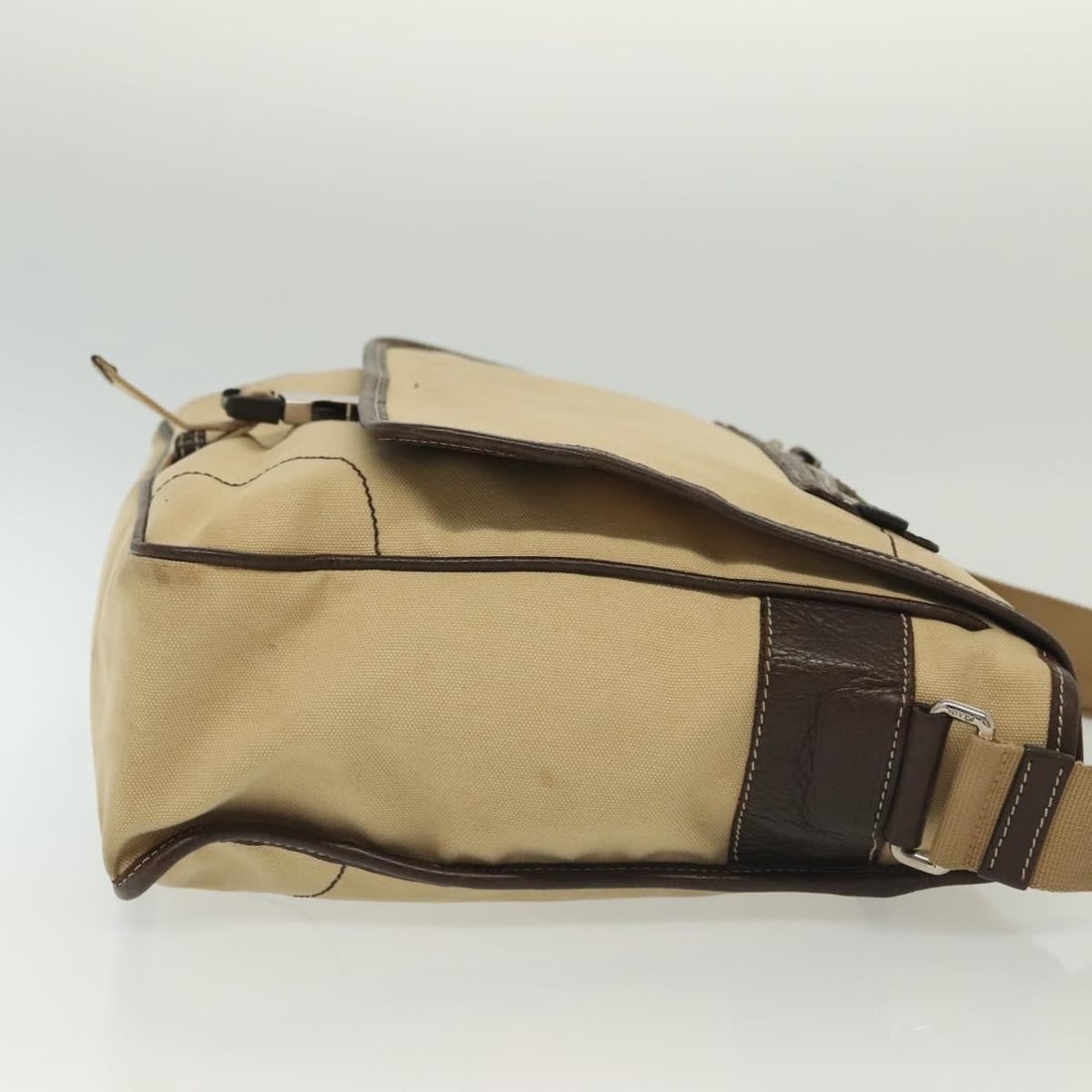 Prada Vintage Beige Canvas Shoulder Bag - 3