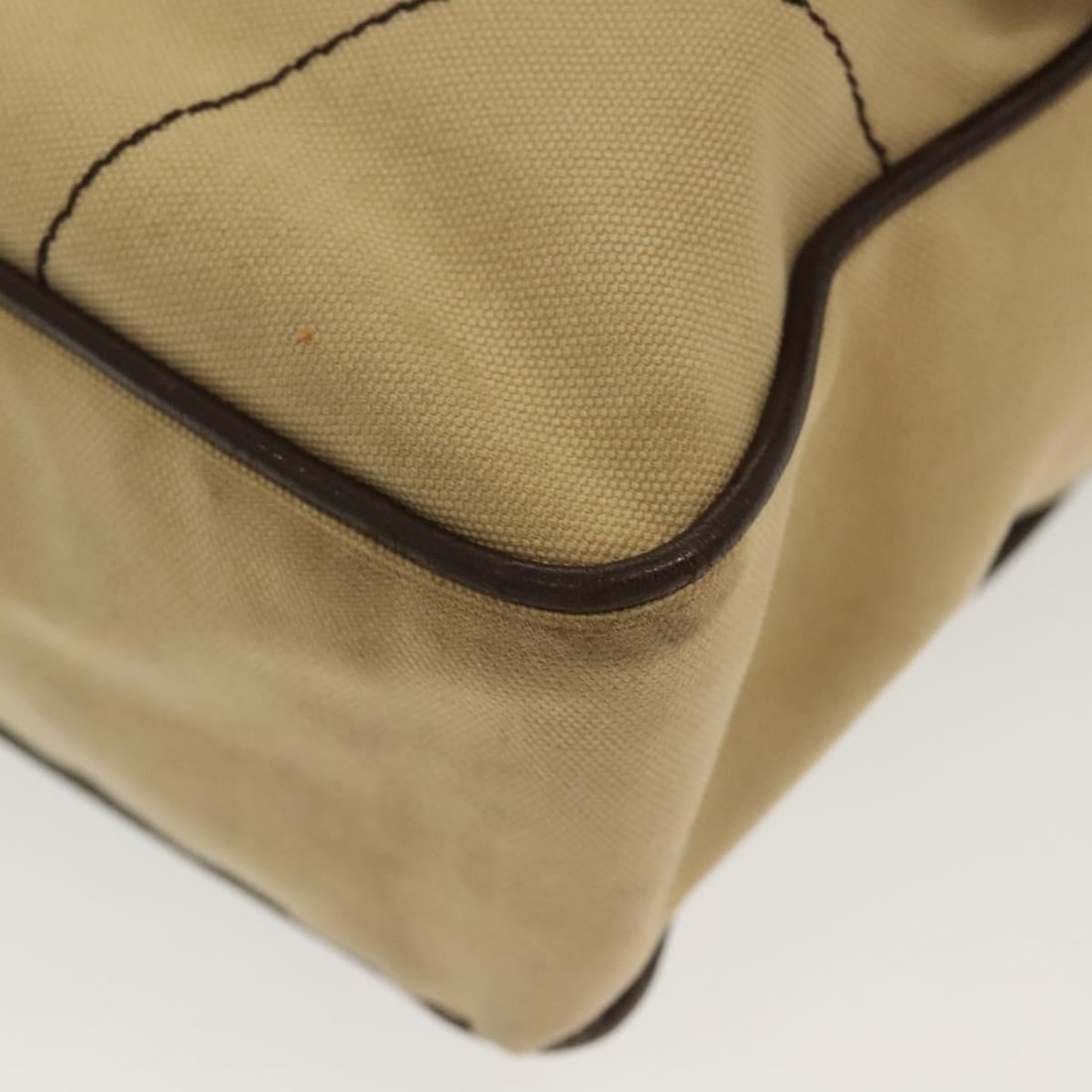 Prada Vintage Beige Canvas Shoulder Bag - 9