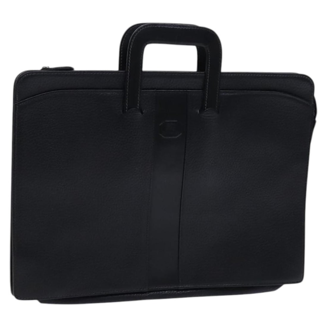 Burberry Vintage black leather unisex bag 42cm: Burberry Vintage black leather unisex bag 42cm Vintage Burberry leather item in black, designed for unisex use. It measures 42 cm wide, 30 cm high, and 2 cm long. The piece is in good vintage conditio