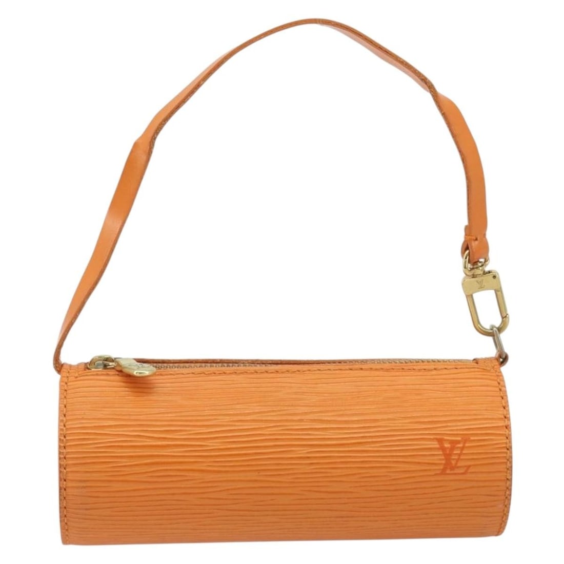 Louis Vuitton Soufflot Pochette Orange Leather Bag: Louis Vuitton Soufflot Pochette Orange Leather Bag Louis Vuitton Soufflot Pochette in orange epi leather. Made in France, this women's accessory is presented in good condition with light wear and mark