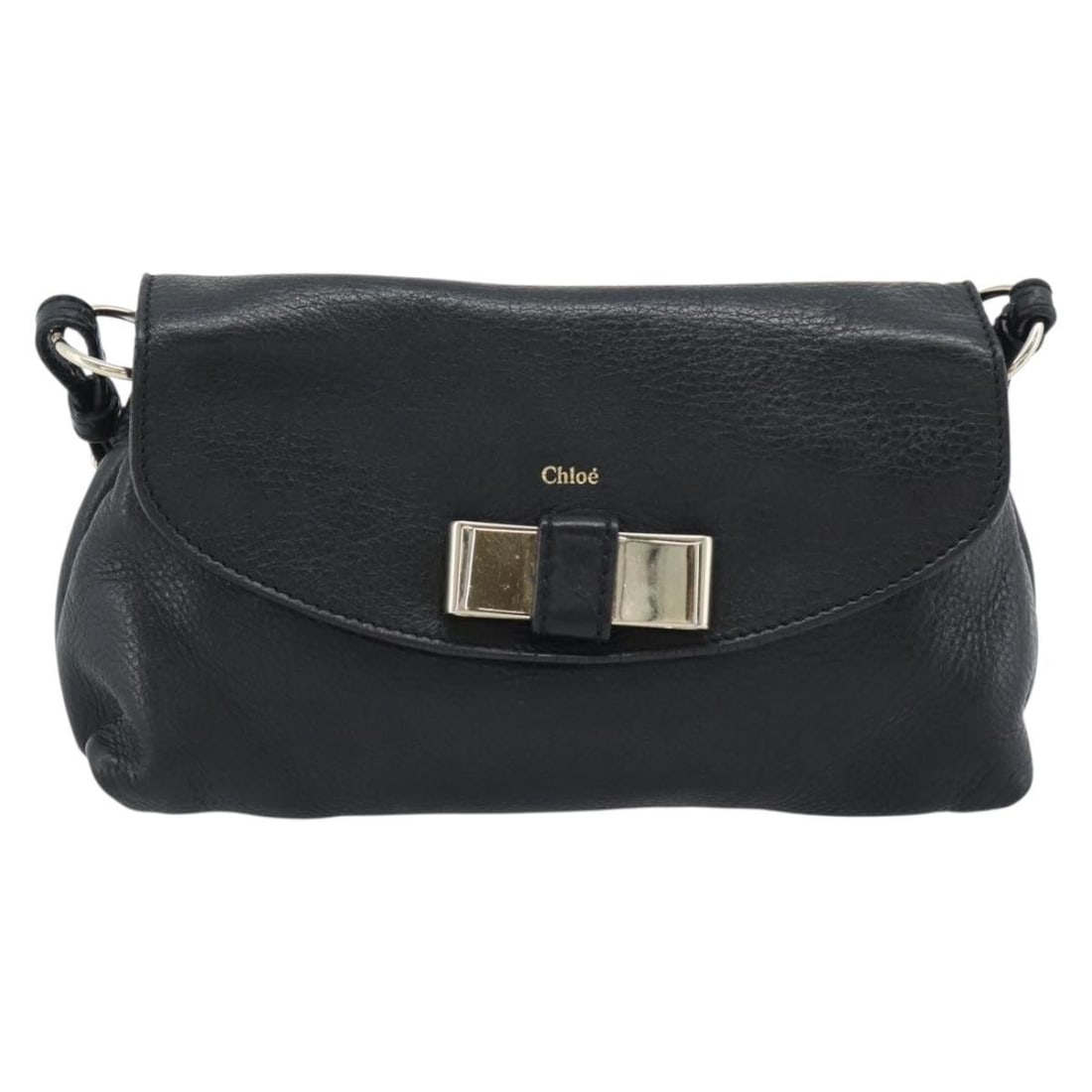 Chloe Lily black leather shoulder bag 20cm: Chloe Lily black leather shoulder bag 20cm Chloe Lily leather bag in black, designed for women. It measures 20 cm x 10 cm x 7 cm and was made in Bulgaria. The bag is in good condition with visible wea