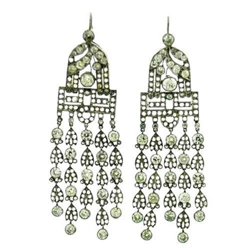 32.25 Ct G-H VS1-SI2 Platinum Diamond Earrings (1 of 3)