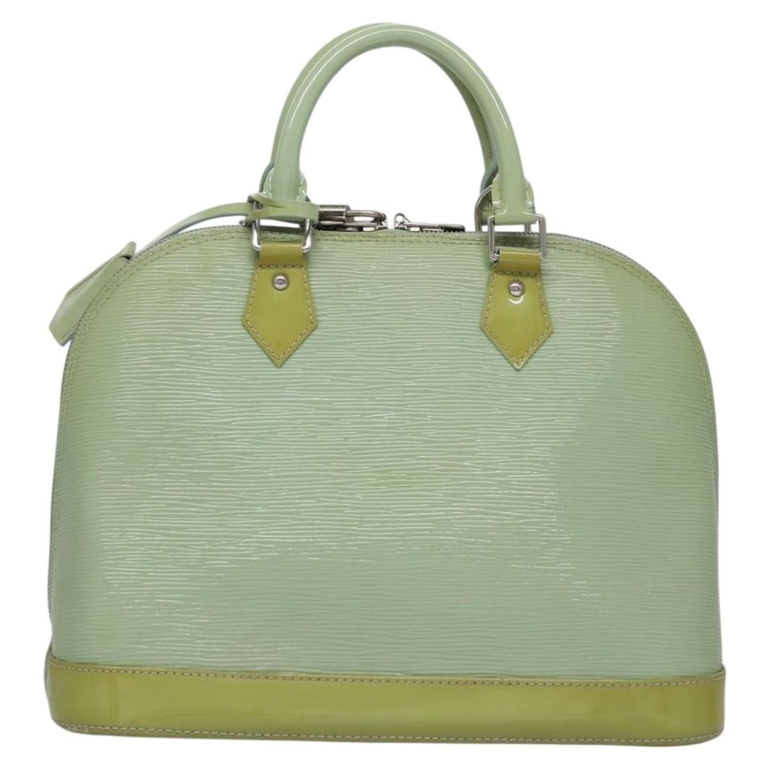Green Louis Vuitton Alma Electric Epi Patent Leather Satchel Bag: Green Louis Vuitton Alma Electric Epi Patent Leather Satchel Bag This Louis Vuitton Alma handbag is crafted from electric green patent leather in the signature Epi leather style. Designed for women, i
