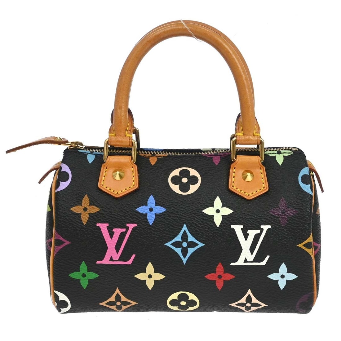 Louis Vuitton Mini Speedy Black Multicolor Monogram Handbag M92644 (1 of 15)
