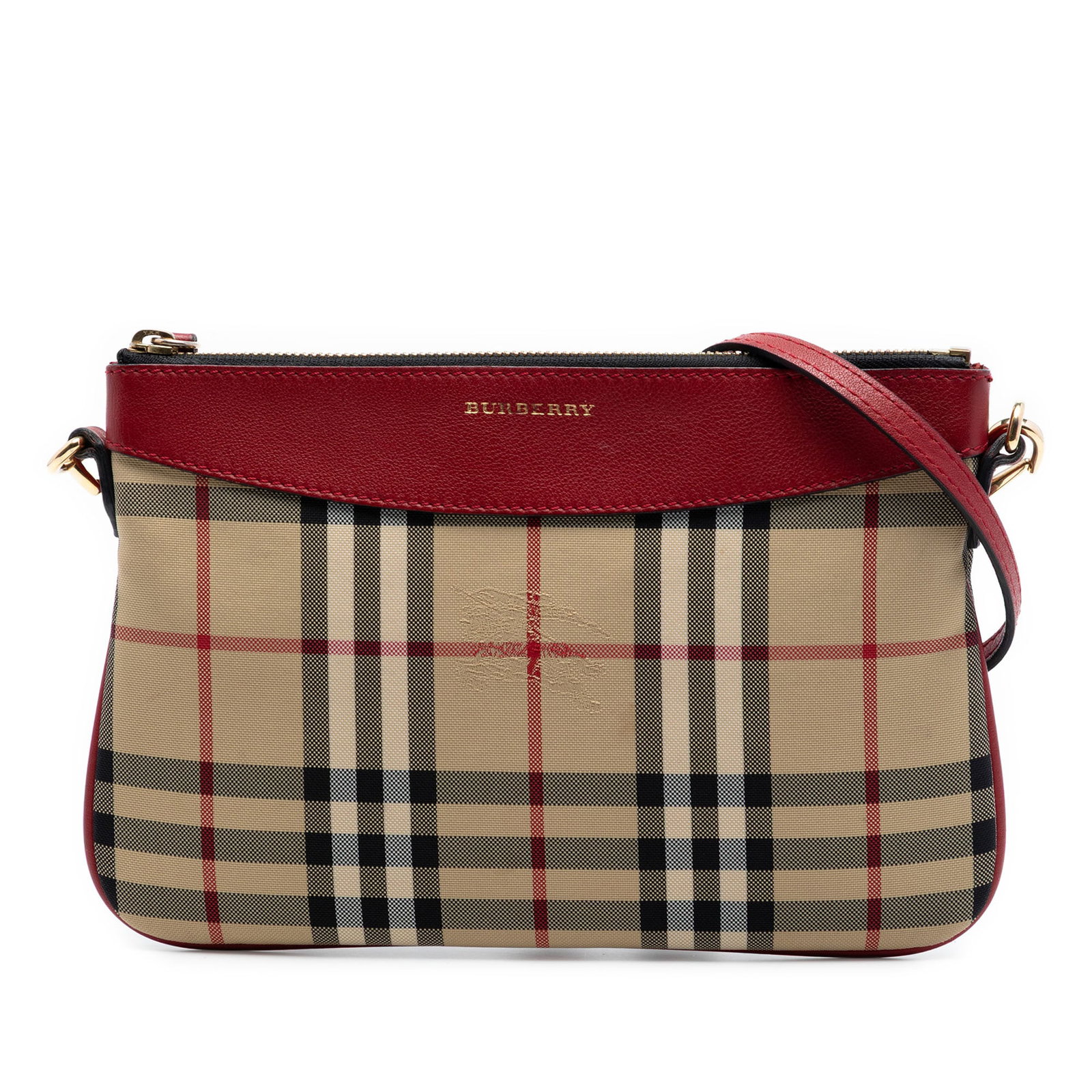 Burberry Peyton Crossbody Bag in Haymarket Check Canvas (1 of 6)