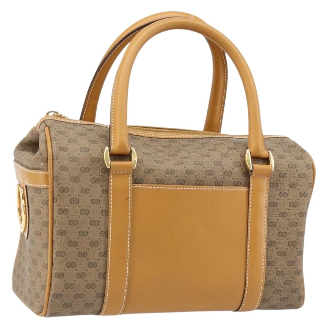 Gucci 000 39 0158 Mini Boston Bag Micro GG Supreme Beige Gold PVC: Gucci 000 39 0158 Mini Boston Bag Micro GG Supreme Beige Gold PVC Authentic Gucci Micro GG Supreme mini Boston bag in beige and gold with PVC leather and Micro Small GG canvas construction. This women