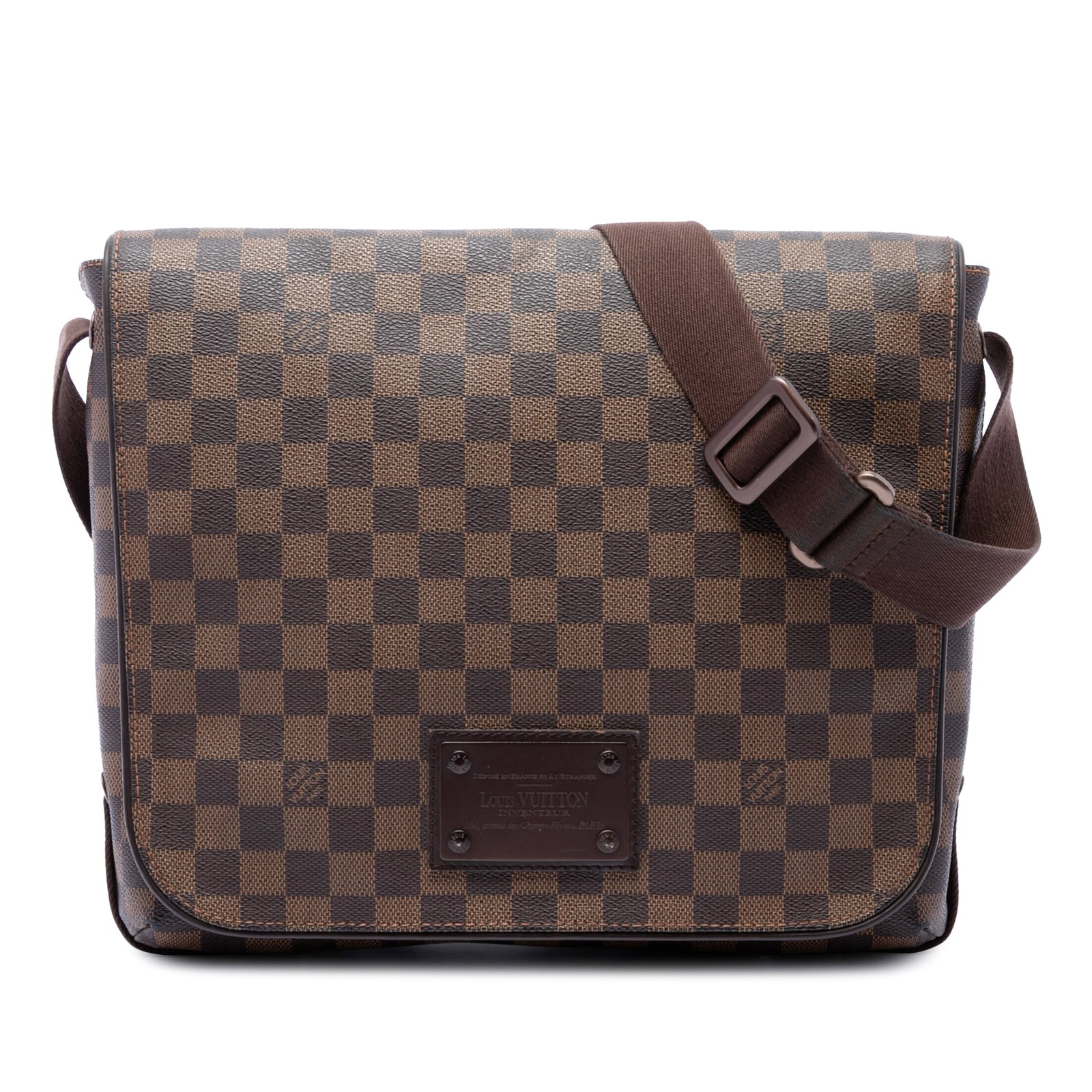 Louis Vuitton Brooklyn MM Damier Ebene Messenger Bag Brown (1 of 6)