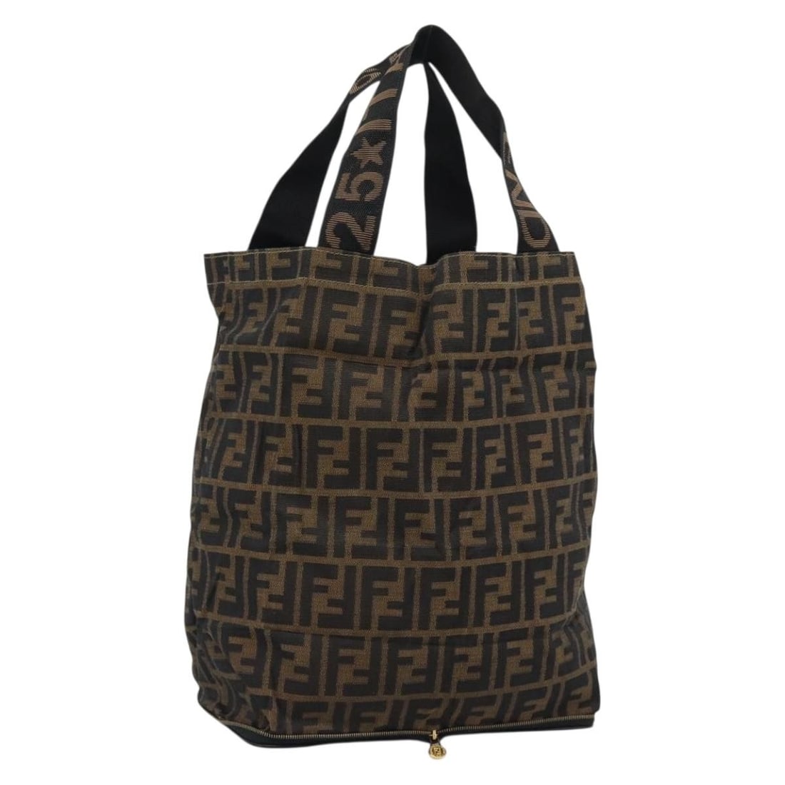 FENDI Zucca Canvas Handbag Black Brown Italy: FENDI Zucca Canvas Handbag Black Brown Italy Authentic FENDI hand bag in black and brown Zucca canvas. This women's bag is made in Italy and features a structured everyday silhouette with a single han