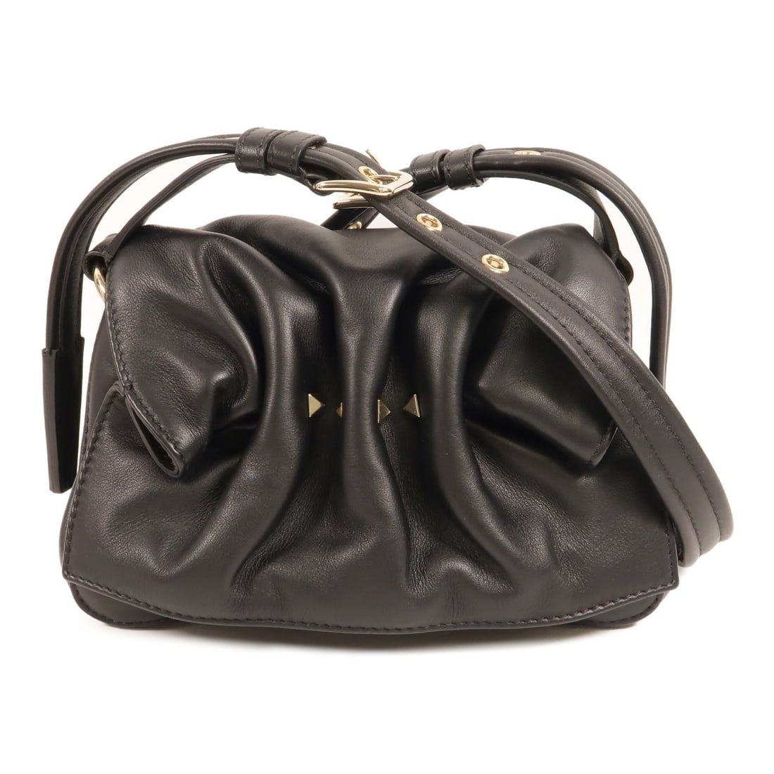 Valentino Garavani Bloomy black calfskin shoulder bag: Valentino Garavani Bloomy black calfskin shoulder bag Valentino Garavani Bloomy shoulder bag in black calfskin leather. This women's shoulder bag is made in Italy and features a magnetic pocket and on