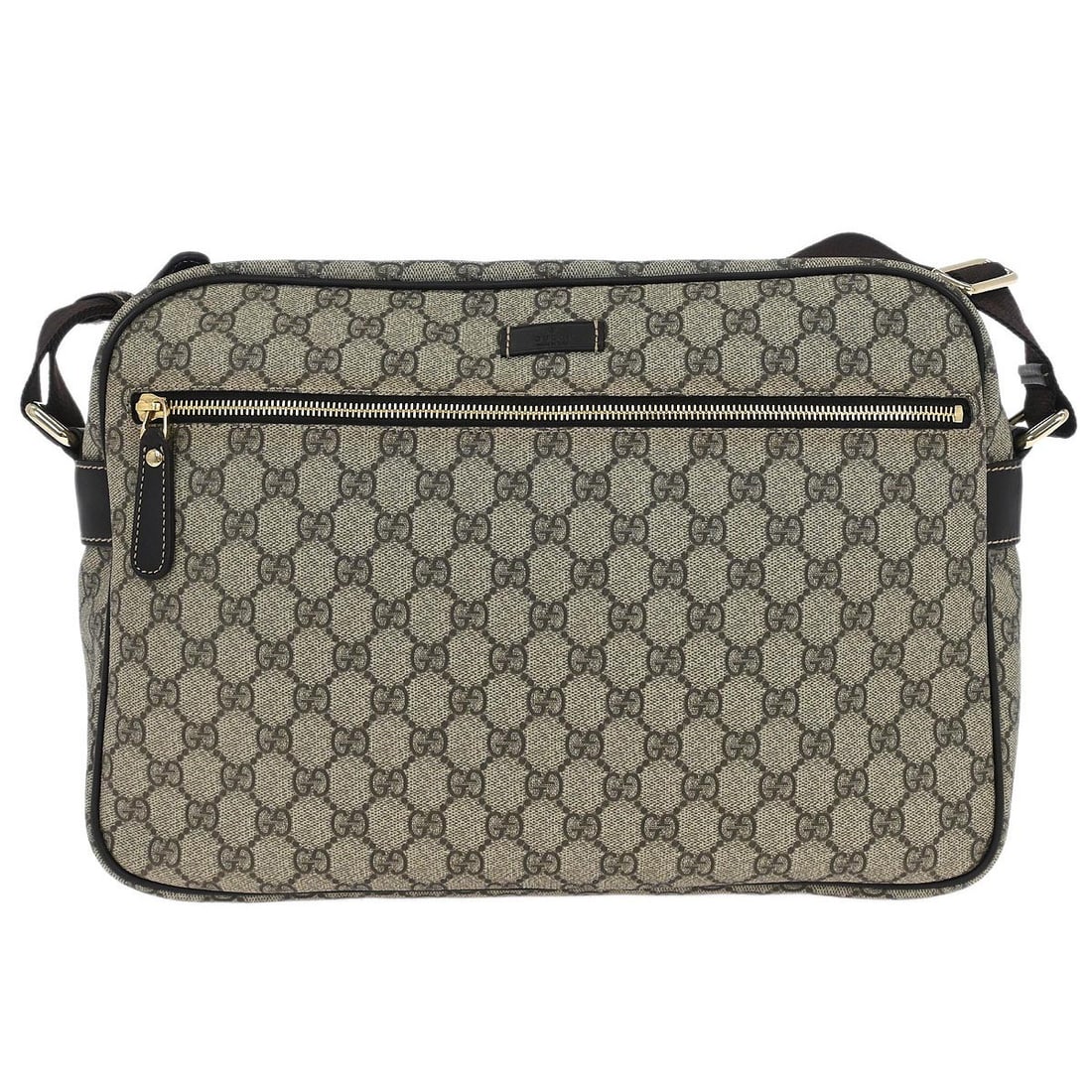 Gucci GG Supreme Large Shoulder Bag Beige Coated Canvas (1 of 11)