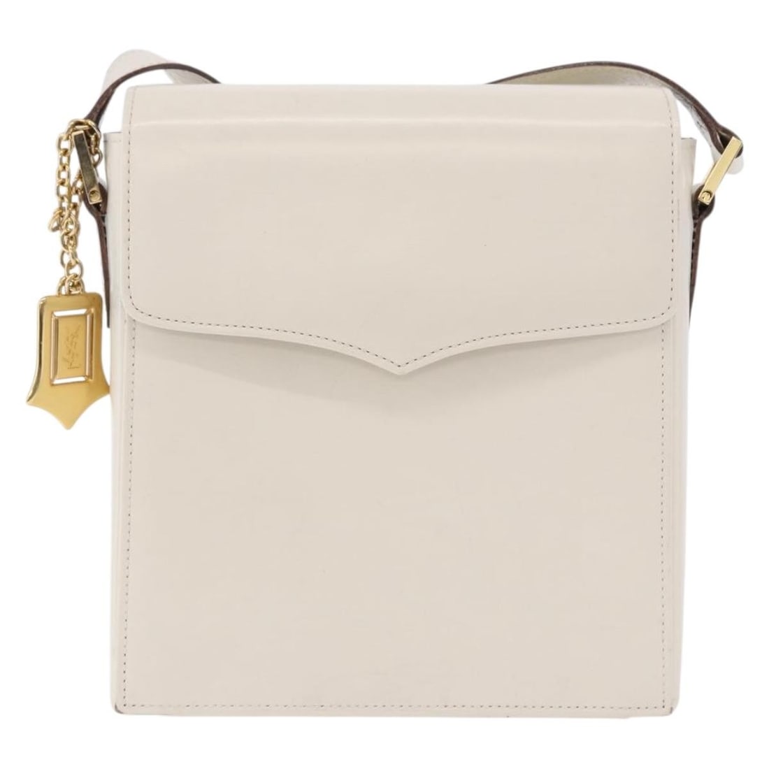 Saint Laurent Vintage Ecru Leather Handbag France: Saint Laurent Vintage Ecru Leather Handbag France Vintage Saint Laurent leather bag in ecru. This women's piece is made in France and remains in good condition with light overall signs of wear from us