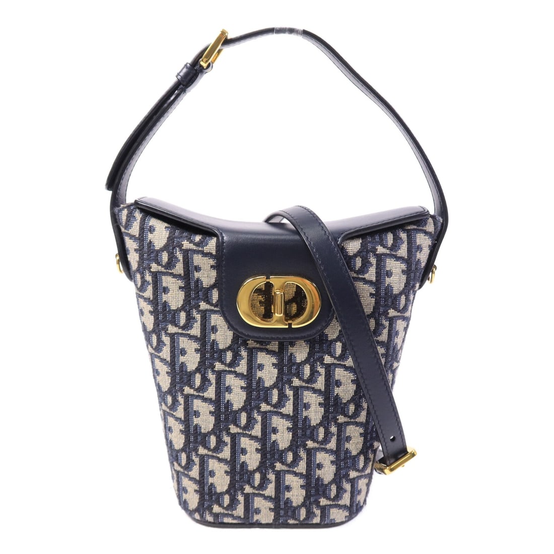 Dior CD 2 Way Shoulder Bag Blue Canvas with Strap: Dior CD 2 Way Shoulder Bag Blue Canvas with Strap Christian Dior 2-way shoulder bag in blue canvas with CD GHW styling. Designed for women, this bag features a turn-lock closure, an interior with thre