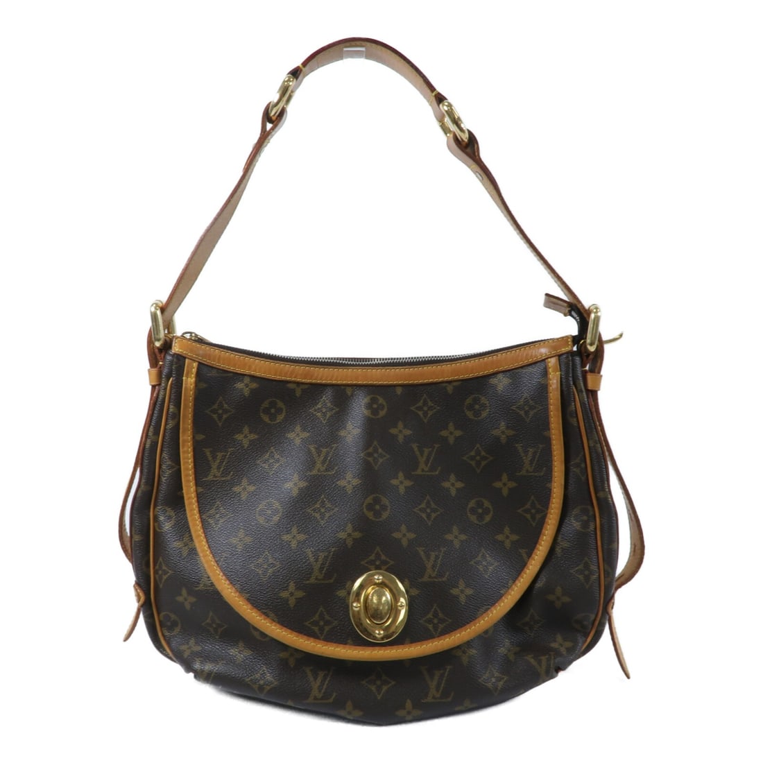 Louis Vuitton Tulum PM M40076 2 Way Monogram Shoulder Bag: Louis Vuitton Tulum PM M40076 2 Way Monogram Shoulder Bag Louis Vuitton Tulum PM 2-way shoulder handbag in brown Monogram PVC coated canvas. This women's bag features a flap pocket on the exterior and
