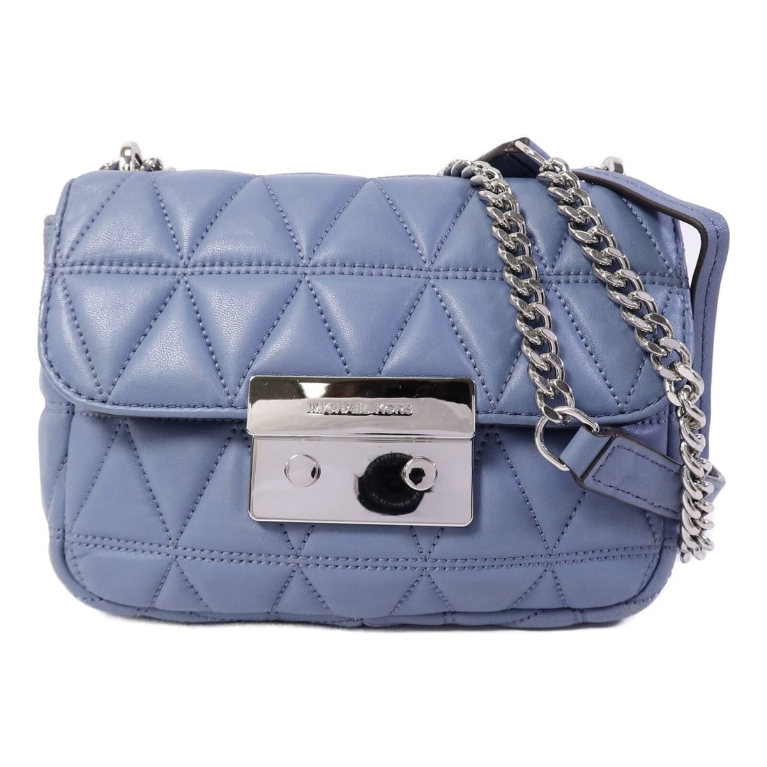Michael Kors lambskin 2-way shoulder bag in blue (1 of 15)