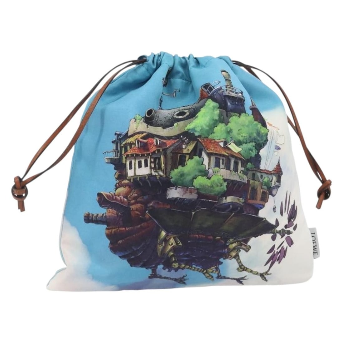 Blue Nylon Pouch LOEWE Studio Ghibli Howl's Moving Castle: Blue Nylon Pouch LOEWE Studio Ghibli Howl's Moving Castle Studio Ghibli Howl's Moving Castle pouch by LOEWE in blue nylon. This women's pouch is made in Portugal and comes only with the item shown; th