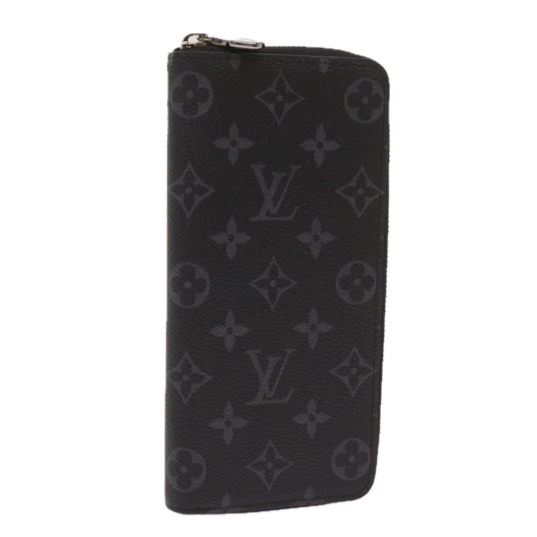 Louis Vuitton M62295 long wallet in Monogram Eclipse canvas: Louis Vuitton M62295 long wallet in Monogram Eclipse canvas Louis Vuitton Zippy Wallet Vertical in Monogram Eclipse canvas. This long wallet is made in France and includes the dust bag and item box. I